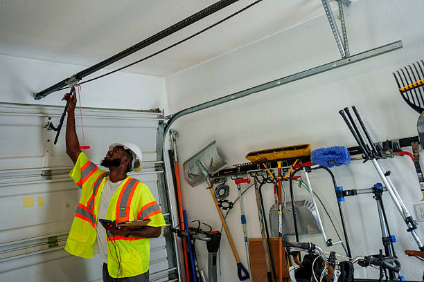 Professional Garage Door Panel Replacement technician working in Freestone County County, TX
